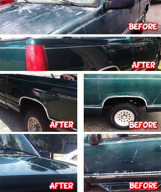 Professional Paint Buffing Pictures Before and After